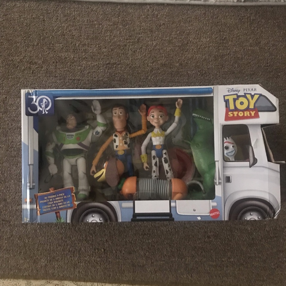 Toy story 6-Pack Action Figure Set - Buzz, Woody, Jessie, Rex (Multi-Color)